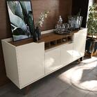 Aparador Buffet  Balcão 4 Portas Prateleira Adega Cantinho Ba