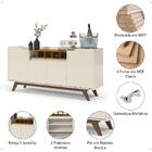 Aparador Buffet  Balcão 4 Portas Prateleira Adega Cantinho Ba