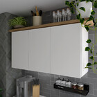 Aparador Buffet  Mais Armário Suspenso Para Cozinha Quarto Pa