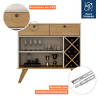 Aparador Buffet Adega Alice 0,91m 2 Gavetas Valdemóveis