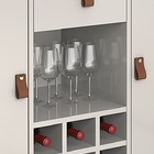 Aparador Buffet Adega Bar Offwhite/preto Estilo Industrial