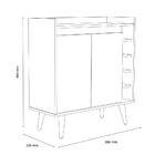 Aparador Buffet Adega Madero - Preto Com Cumarú - Rpm Móveis