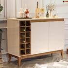 Aparador Buffet Adega Monaco 2 Portas E Pés Madeira Maciça