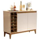 Aparador Buffet Adega Monaco 2 Portas E Pés Madeira Maciça
