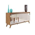 Aparador Buffet Balcão 4 Portas Com Espelhos Multiuso Organiz