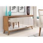 Aparador Buffet Balcão 4 Portas Com Espelhos Multiuso Organiz