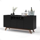 Aparador Buffet Balcão 4 Portas Prateleira Adega Cantinho Bar