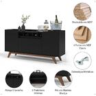 Aparador Buffet Balcão 4 Portas Prateleira Adega Cantinho Bar