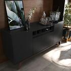 Aparador Buffet Balcão 4 Portas Prateleira Adega Cantinho Bar