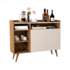 Aparador Buffet Balcão Quatro Nichos Pés Em Madeira Mdp Celta