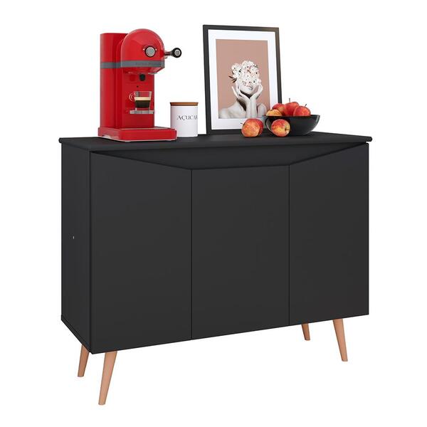 Aparador Buffet Balcão Sala Cross 3 Portas Cantinho Do Café R