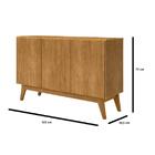 Aparador Buffet Balcão Sala De Estar 3 Portas 2 Prateleiras O