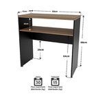 Aparador Buffet Balcão Sala De Estar Escritório 90x42cm Marro