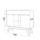 Aparador Buffet Bar Café Para Sala De Estar E Recepção Lohan