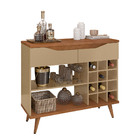 Aparador Buffet Bar Para Sala Estar 2 Gavetas Grace Adega 12