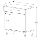 Aparador Buffet Bartolomeu I - Cimento/amarelo - Mania De Móv