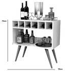 Aparador Buffet Barzinho Lorenzzo Com Adega E Pés Palito Retr