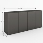 Aparador Buffet Bonfim 4 Portas Preto - Mobilarte Móveis