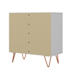 Aparador Buffet Branco Retrô Metal Onix Ac