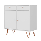 Aparador Buffet Branco Retrô Metal Onix Ac
