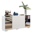 Aparador Buffet C/ Espelho E Pés Quadrados Vegas Multimóveis