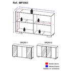 Aparador Buffet C/ Espelho E Pés Quadrados Vegas Multimóveis