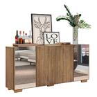 Aparador Buffet C/ Espelho E Pés Quadrados Vegas Multimóveis