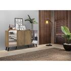 Aparador Buffet C/ Espelho E Pés Retrô Vegas Multimóveis Rust