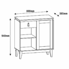 Aparador Buffet Café Para Sala De Estar 01 Porta 01 Gaveta Ru