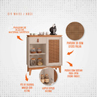 Aparador Buffet Café Para Sala De Estar 01 Porta 01 Gaveta Ru