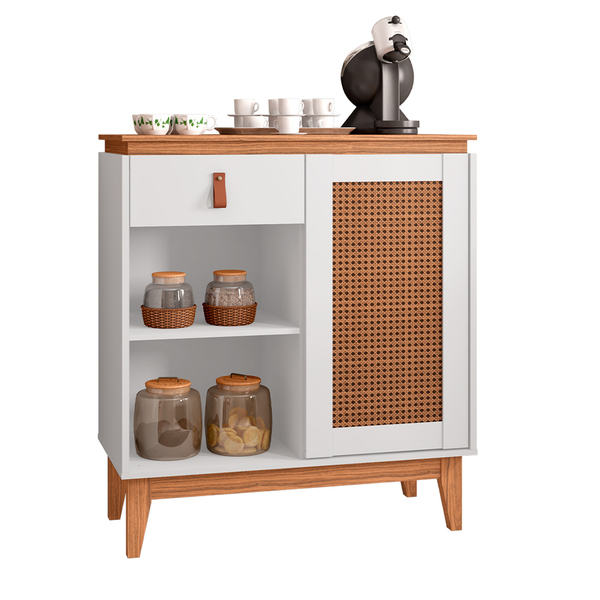 Aparador Buffet Café Para Sala De Estar 01 Porta 01 Gaveta Ru