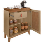 Aparador Buffet Café Para Sala De Estar 01 Porta 01 Gaveta Ru