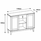 Aparador Buffet Café Para Sala Estar 02 Portas 01 Gaveta Diam