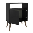 Aparador Buffet Cantinho Do Café Com Pés 2 Portas Preto 7030