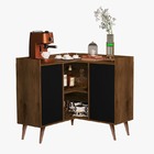 Aparador Buffet Canto Retrô Pés Palito Artely Prime - Canela