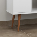 Aparador Buffet Chivas Retrô 1 Porta Com Adega Branco Brilho