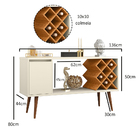 Aparador Buffet Chivas Retrô 1 Porta Com Adega - Off White Co