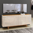 Aparador Buffet Com 04 Portas 160 Cm Belle Off White/naturalle