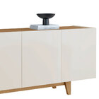 Aparador Buffet Com 04 Portas 160 Cm Belle Off White/tauari