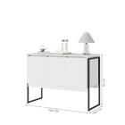 Aparador Buffet Com 3 Portas Bari Branco Preto