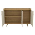Aparador Buffet Com 3 Portas Retrô 135cm Multimóveis Cr50104