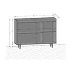 Aparador Buffet Com 3 Portas Retrô 135cm Multimóveis Cr50104