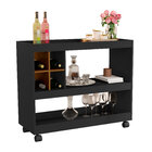 Aparador Buffet Com Adega Bardi Babus - Preto / Nature