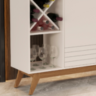 Aparador Buffet Com Adega Duas Portas Duas Prateleiras Iaris