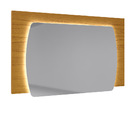 Aparador Buffet Com Espelho Led Sublime 138 Naturale Off Whit