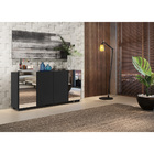 Aparador Buffet Com Espelho Multimóveis  Vegas Fg3563 Preto