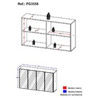 Aparador Buffet Com Espelho Multimóveis Vegas 4 Portas Fg3558