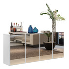 Aparador Buffet Com Espelho Multimóveis Vegas 4 Portas Fg3558