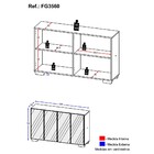 Aparador Buffet Com Espelho Multimóveis Vegas Com 4 Portas Fg