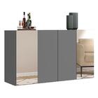 Aparador Buffet Com Espelho Suspenso Vegas Multimóveis Grafite